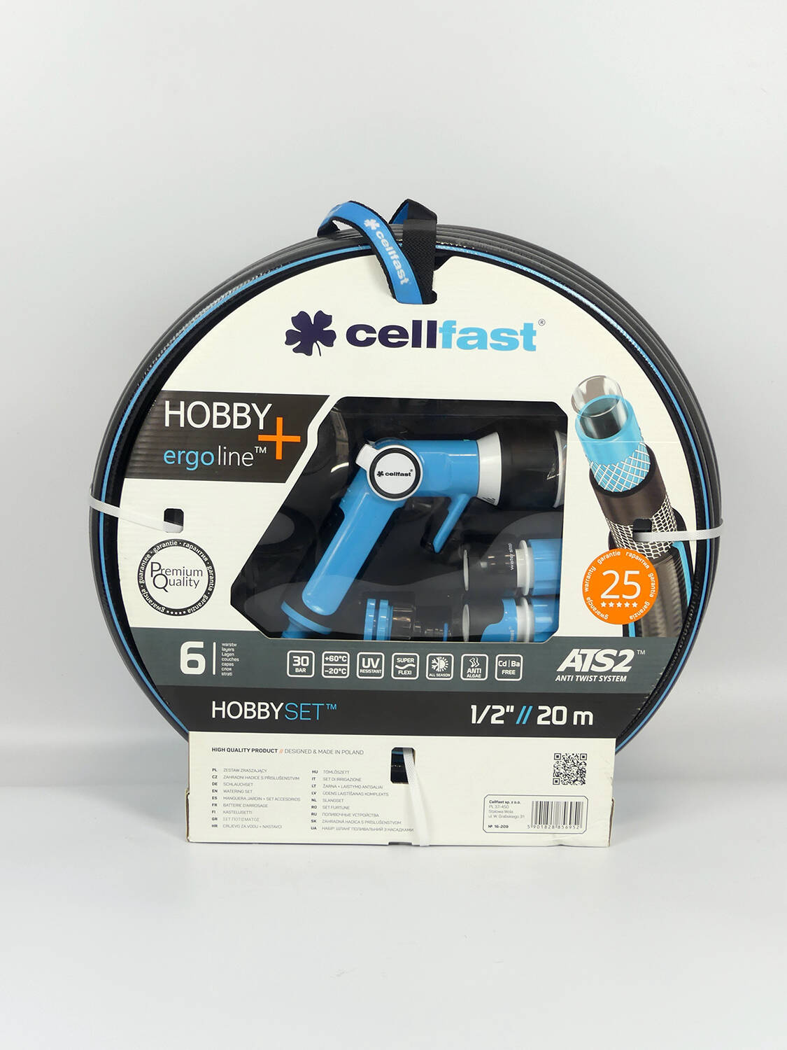 Zestaw Hobby – wąż 1/2" 20 mb + końcówki Ergo – Cellfast