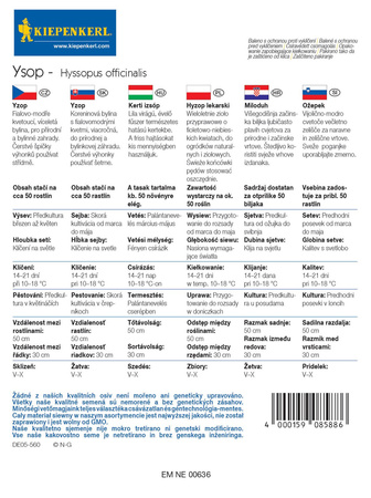 Hyzop lekarski ,, Ysop ‘’ – Kiepenkerl
