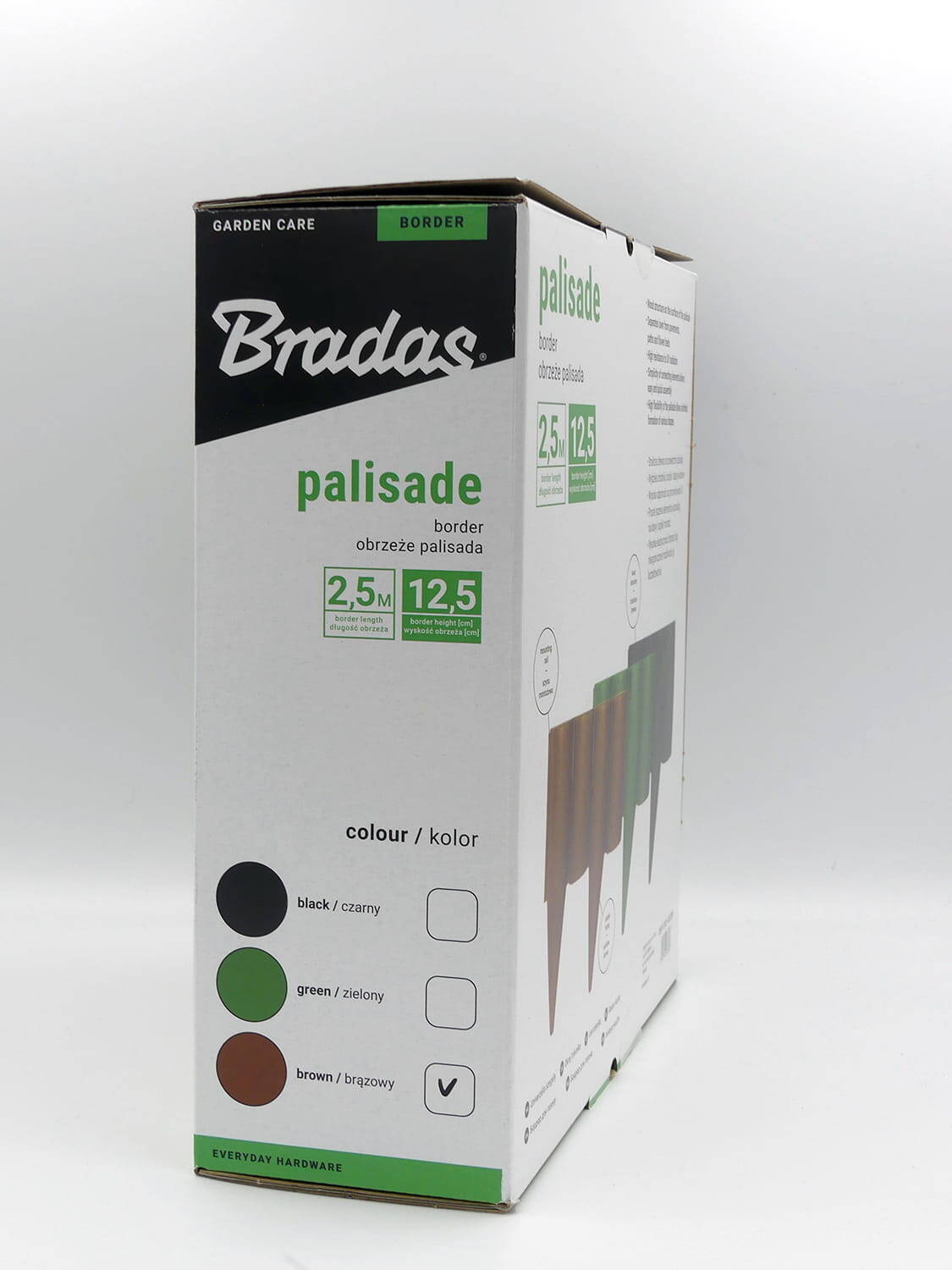 Obrzeże palisada PALGARDEN brązowe – 2,5 m Bradas