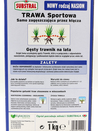 TRAWA Samo ZAGĘSZCZAJĄCA SPORTOWA 1 kg SUBSTRAL