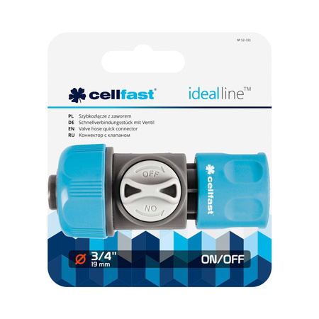 Szybkozłącze z zaworem Ideal 3/4" – Cellfast