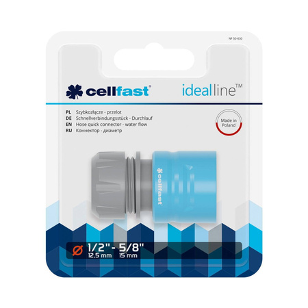 Szybkozłącze – przelot (ABS/PC) Ideal 1/2"-5/8" – Cellfast