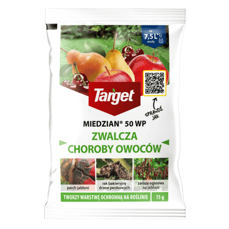 Miedzian 50 WP środek zwalczający choroby pomidorów, ogórków i innych roślin uprawnych 15 g Target