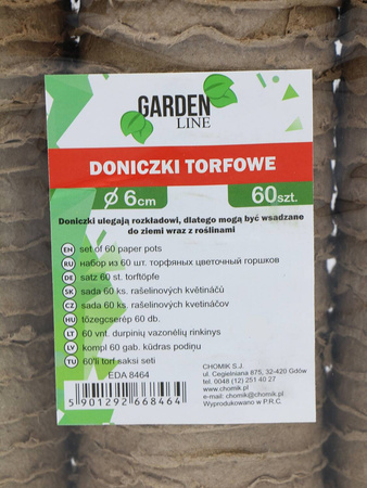 Komplet Doniczek Torfowych 24 szt  80x80 mm