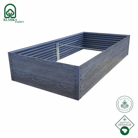 Podwyższona grządka – Woodlook Szary – Klasika Garden