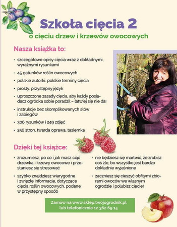 Książka Szkoła Cięcia 2 o cięciu drzew i krzewów owocowych