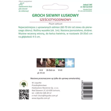 Groch Łuskowy Sześciotygodniowy 40 g - Legutko