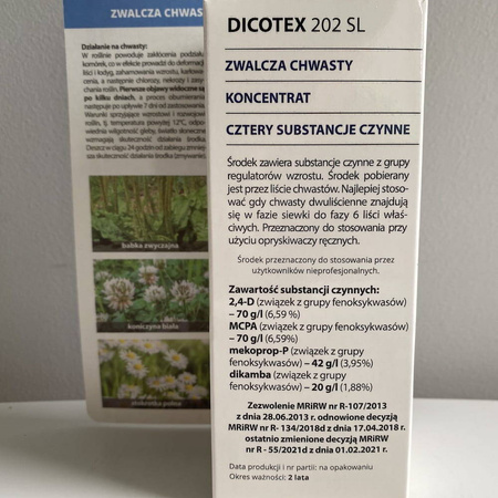 Dicotex 202 SL - Zwalcza Chwasty Na Trawniku 50 ml