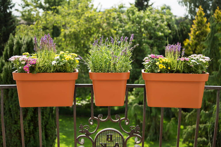 Donica balustradowa Lobelia 450 mm – mokka – Lamela