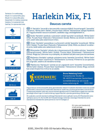 Marchew ,,Harlequin Mix’’ F1– Kiepenkerl