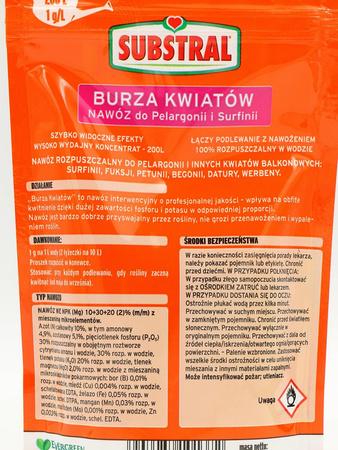 SUBSTRAL M.Siła BURZA KWIATÓW BALKON 200G