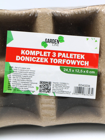 Komplet Doniczek Torfowych 24 szt  80x80 mm