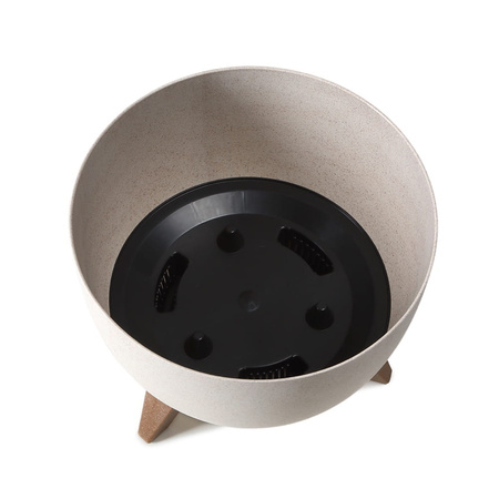 Doniczka Ø250 mm Mira Eco Recycled – Czarna – Lamela
