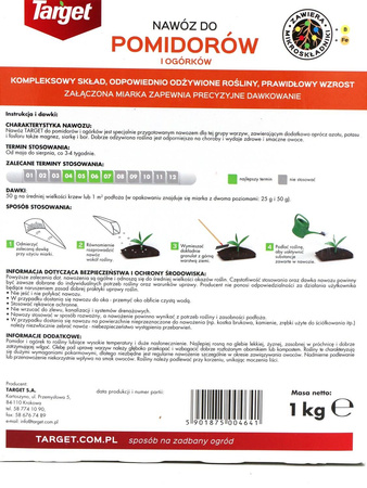 Nawóz do pomidorów i ogórków z mikroelementami 1 kg