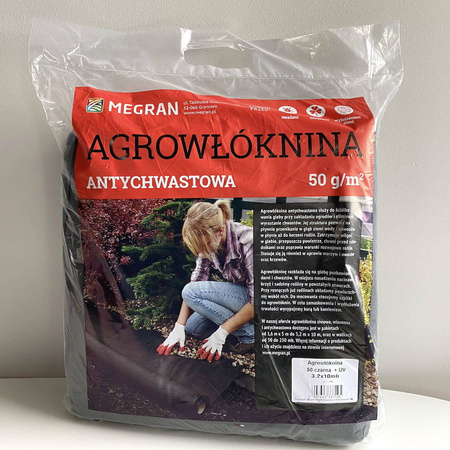 Agrowłóknina 50g/m2 Antychwastowa czarna 3,2 m x 10 mb