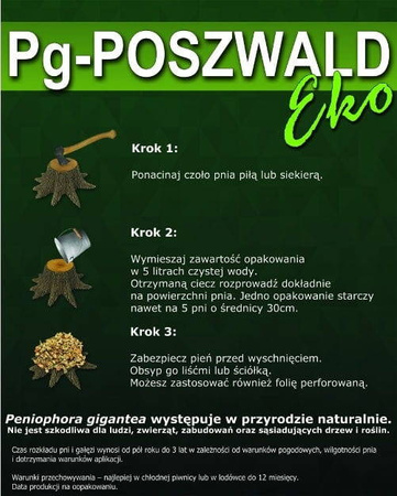 Grzybnia do usuwania pni i kompostowania