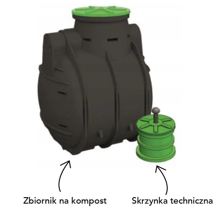 Kompostownik Wodny Bio Easy Flow WIRO 1470 L Haba