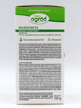 Microstar PZ - nawóz startowy  – 150 g Twój Ogród