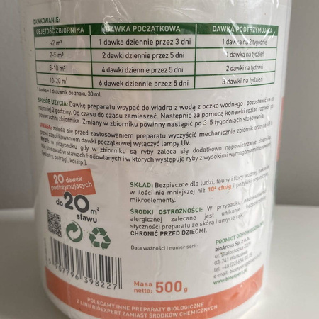 BluKlar 3w1 - preparat do czyszczenia oczek wodnych i stawów - 500 g