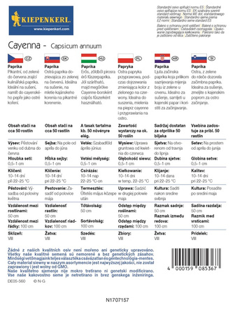 Papryka 'Cayenna' - Nasiona - Kiepenkerl
