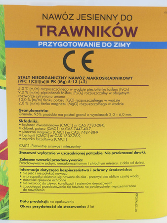 Nawóz jesienny do trawników 4 kg