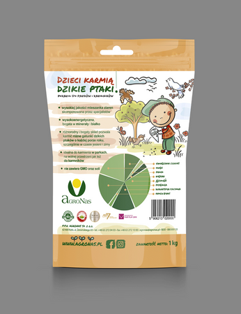 Dzieci Karmią Dzikie Ptaki - mieszanka ziaren 1 kg