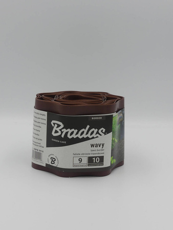 Obrzeże faliste trawnikowe brązowe  – 10 cm x  9 m Bradas