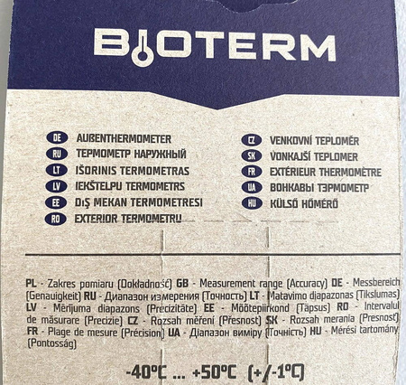 Termometr Zaokienny 27 x 7x 3 CM
